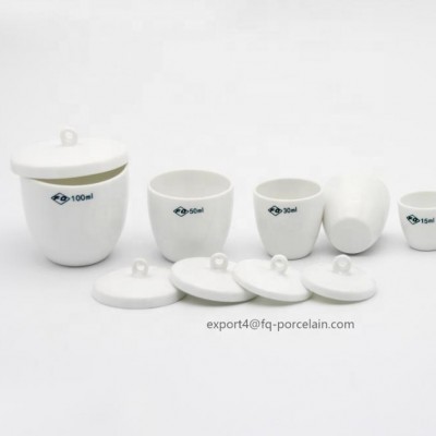 Latest 2020 New Lab Porcelain/Lab comsumables/porcelain crucibles/medium wall with Lid/Glazed